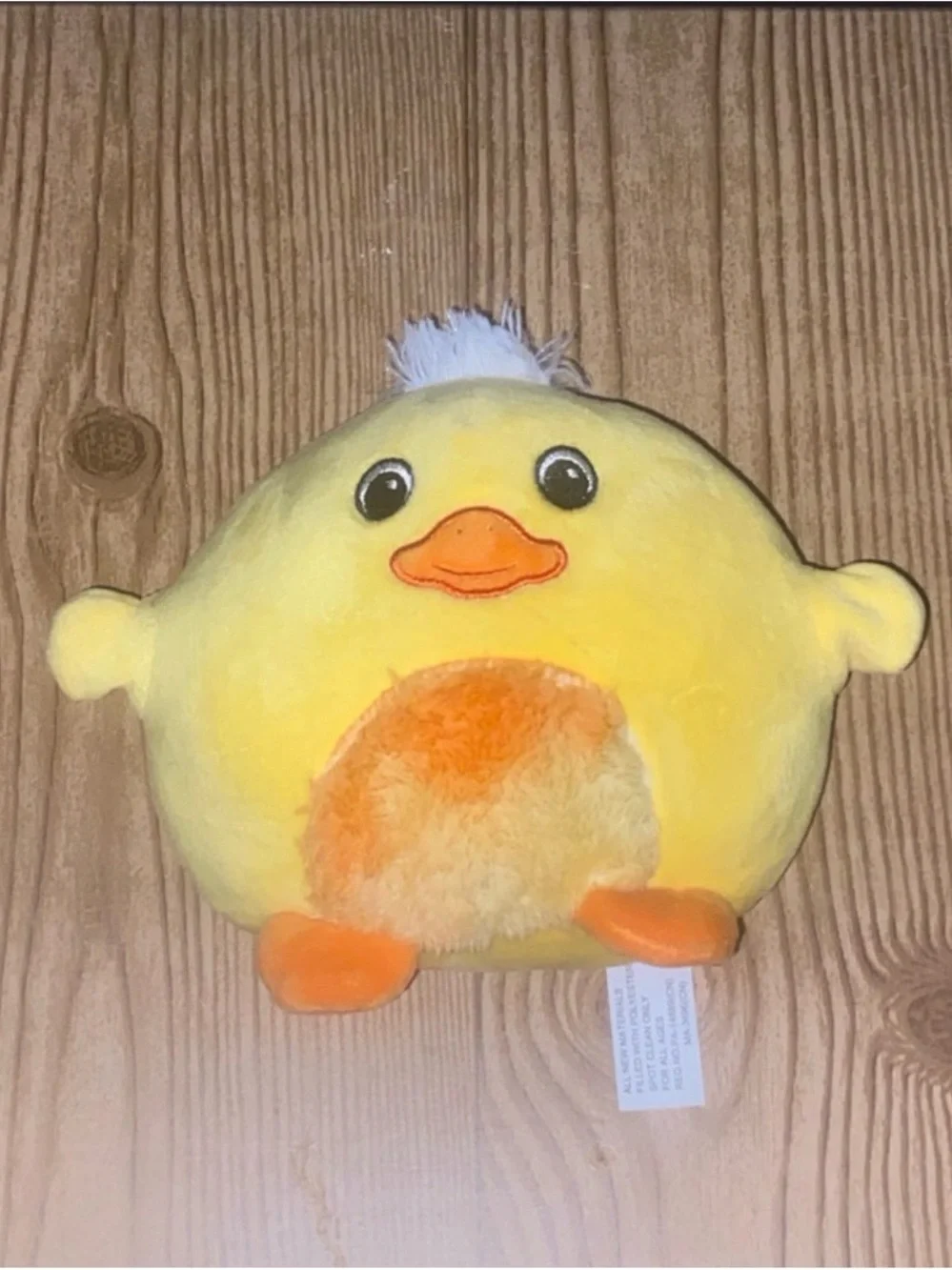 Duck Head Yellow & Orange Plush Chick Pet Toy